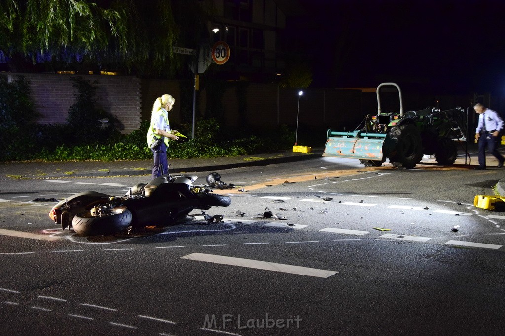 VU Krad Klein Traktor Koeln Hahnwald Bonner Landstr Unter den Birken P028.JPG - Miklos Laubert